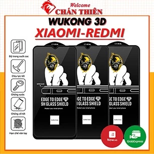 Cường lực wukong 3D Xiaomi poco redmi note 12 note 11 note 10 mi11t mi12t k60 k50 k40 k30 redmi 12 9 9A 9T C40 [WK-3D]