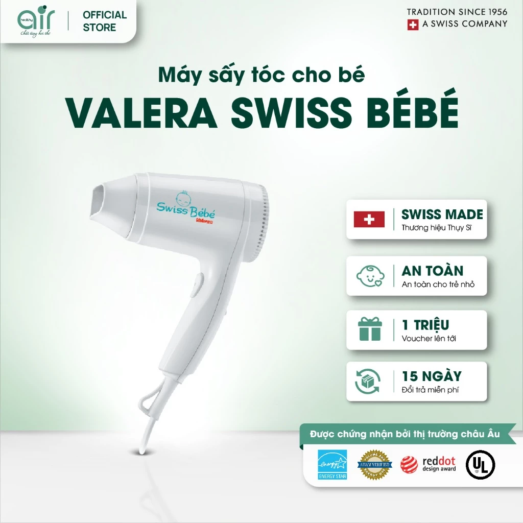 Máy sấy tóc cho bé BONECO Valera Swiss an toàn và mềm mại tiếng ồn thấp Made In Thuỵ Sĩ