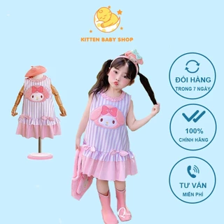 Váy cổ yếm Kuromi cho bé gái 10-35kg Váy Korumi, đầm kuzumi cho bé gái size đại Kittenbabyshop