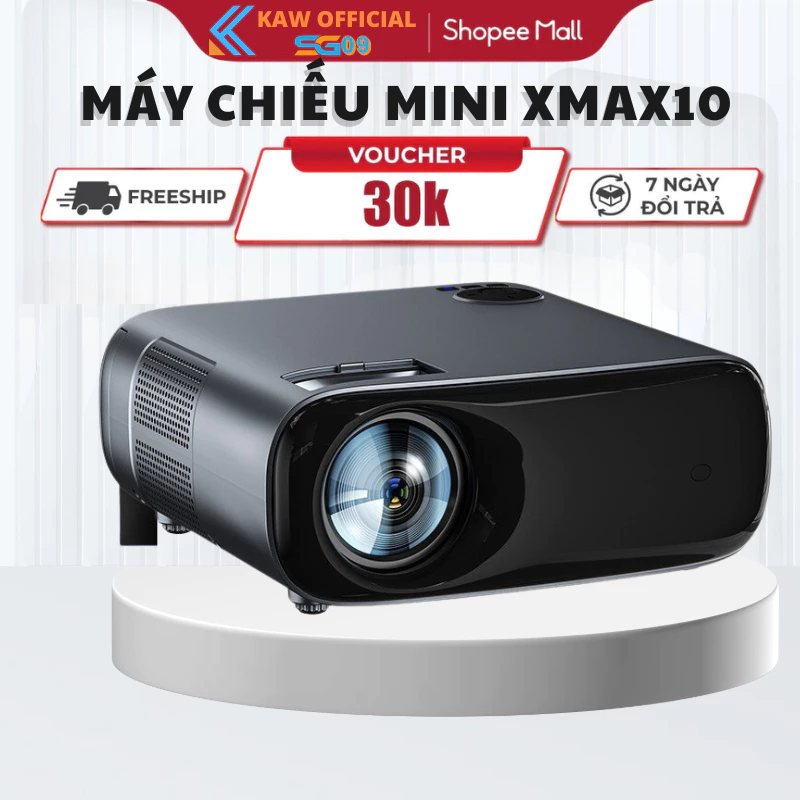 Máy Chiếu Mini XMAX10 Chiếu Siêu Nét, Xem Phim Giải Trí, Dạy Học, Văn Phòng, Đa Năng - Bảo hành 24 THÁNG