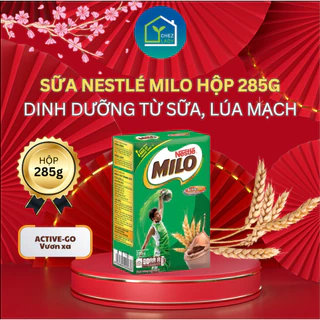 Thức Uống Lúa Mạch Nestle' Milo Active-Go dạng bột pha sẵn -  Hộp 285G thơm ngon cho bé năng động