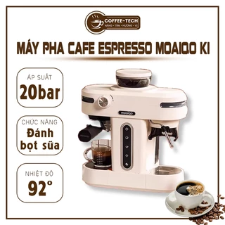 Máy pha cà phê tự động và xay hạt cà phê tạo bọt sữa Espresso Moaiqo K1 - Máy pha Coffee Latte Cho Văn Phòng Gia Đình