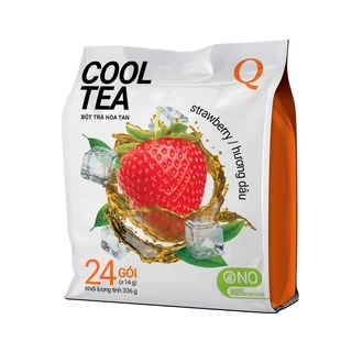 Trà Dâu Cool Tea Trần Quang bịch 336g (24 gói dài * 14g)