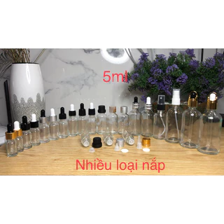 Chai 5ml trong đựng serum mỹ phẩm tinh dầu