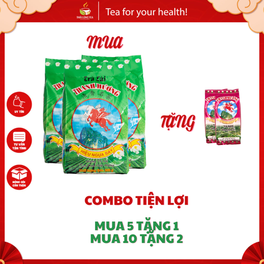 [Combo Tiện Lợi] Trà Thanh Hương - Mua 05 trà Lài 350gr tặng 01 gói Lài 70gr