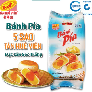 BÁNH PÍA ĐẬU XANH SẦU RIÊNG TRỨNG (5 SAO 600GR) - TÂN HUÊ VIÊN (ĐẶC SẢN SÓC TRĂNG)