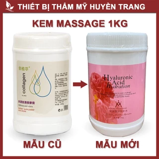 Kem Massage Collagen 1KG Nâng Cơ Mặt Và Body Mát Xa Mùi Thơm, Trơn Tay, Trắng Mịn, Không Kích Ứng