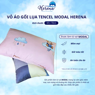 Vỏ gối nằm lụa tencel modal HERENA sản xuất từ gỗ sồi thiên nhiên an toàn tốt cho sức khỏe