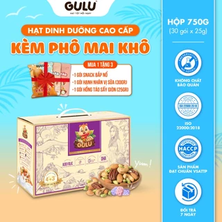 [HỘP 750g] Hạt dinh dưỡng cao cấp Bổ sung DHA + Phô Mai Khô GULU FOODS