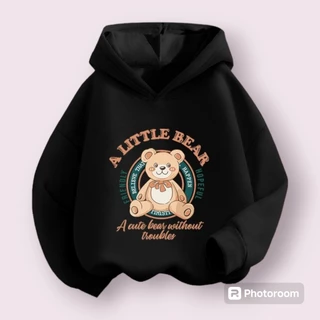 Áo hoodie trẻ em hình Gấu chất vải nỉ coton siêu ấm cực đẹp fashion hàn quốc cho bé từ 10-60kg mã 65