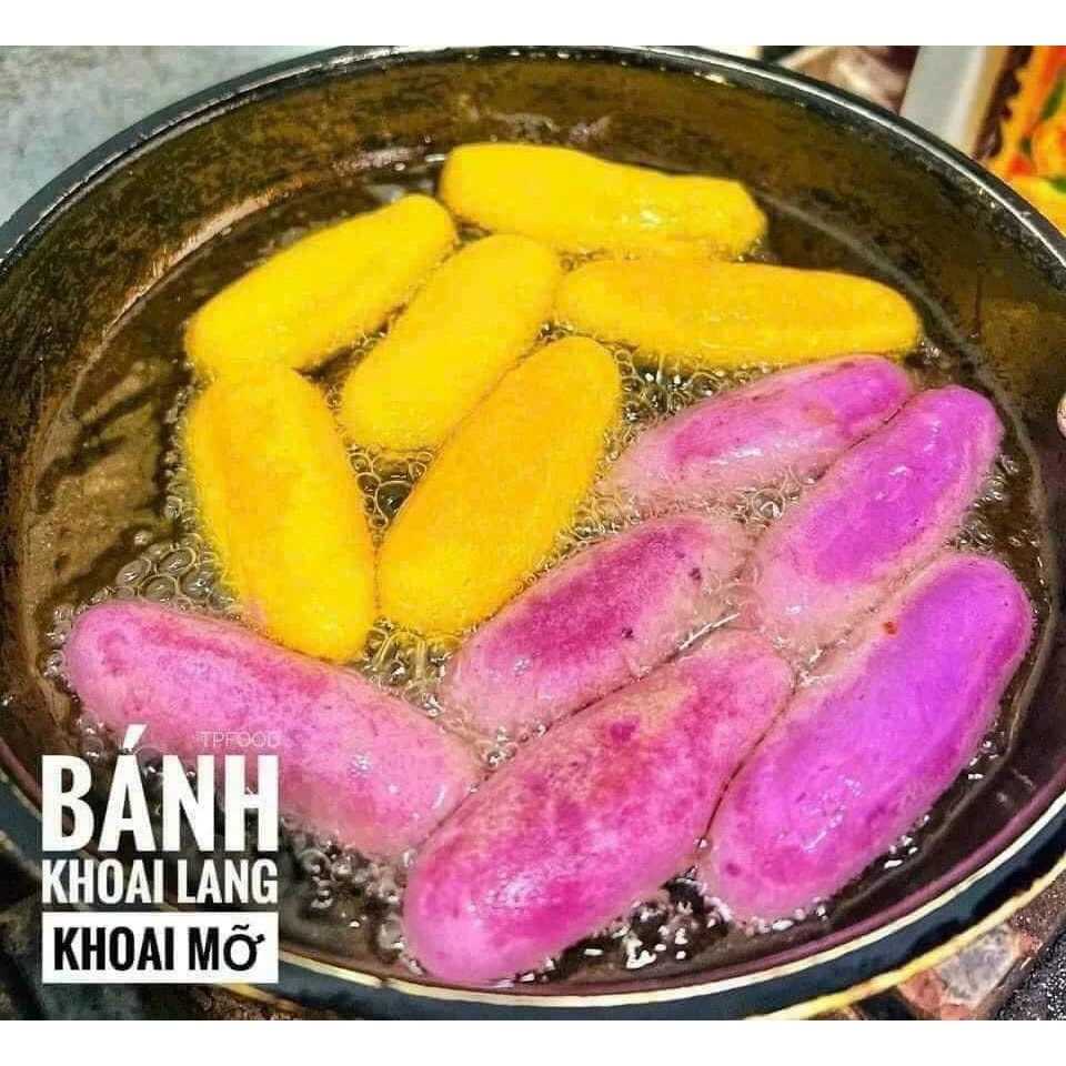 Bánh khoai mỡ mix khoai lang kén (hộp 500gr) (Chỉ giao hỏa tốc HCM)