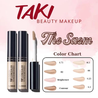 Kem Che Khuyết Điểm The Saem Cover Perfection Tip Concealer SPF28 PA++ 6.5g [0.5- 01- 1.25- 1.5- 1.75- 02]