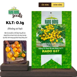 Hạt giống Cà Chua Bi Lùn Vàng Rado 637 (0,1g~30 hạt) trồng chậu quanh năm - Rạng Đông Seeds