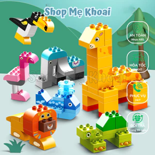 Bộ đồ chơi xếp hình động vật size lớn 102 chi tiết cho bé đồ chơi ghép hình thông minh cho trẻ sáng tạo SHOPMEKHOAI