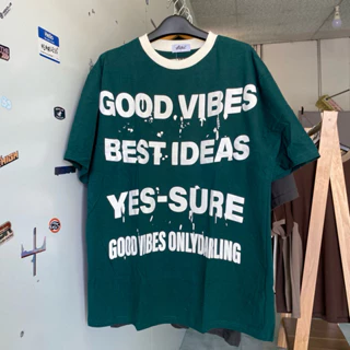 Áo Thun Gonz Good Vibes Xanh Lá Đậm