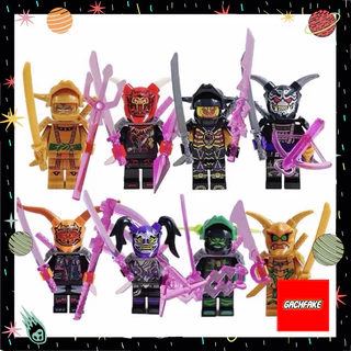 (ẢNH THẬT) Bộ 8 nhân vật Minifigure Ninja các nhân vật phản diện mặt nạ oni