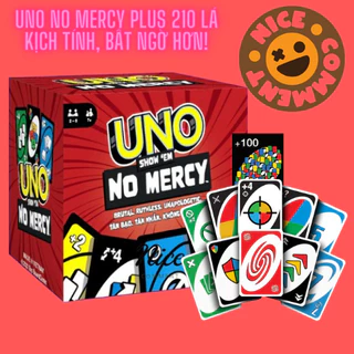UNO NOMERCY PLUS cuộc chơi nâng cấp, UNO +10 luật chơi khắc nghiệt, trò chơi thẻ bài UNO 210 thẻ bài NICE COMMENT