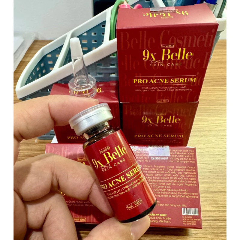 Serum Giảm Mụn Thâm Sẹo Rỗ ACNE Chấm mụn diếp cá 9X belle