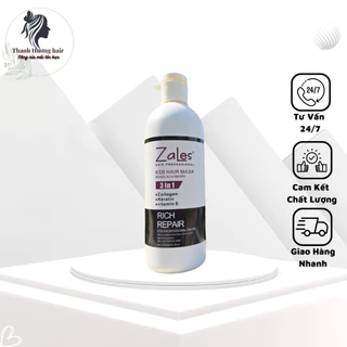 Kem hấp tóc KERATIN KSB ZALES phục hồi tóc hư tổng,khô sơ nặng 1000ml - [Thanh Hương Hair]