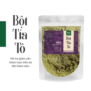 Bột lá tía tô CONA nguyên chất 100% Organic - Kềm dầu, Giảm mụn, mờ thâm nám, sáng da