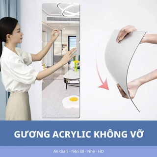 60*30cm Gương dán tường Gương nhà tắm nhỏ chống nước,ố,mốc gương trang điểm(tặng đủ miếng dán)