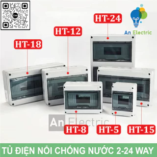 Tủ điện 2 WAY - 3 WAY - 5 WAY - 8 WAY - 12 WAY chống nước, chống bụi – Tủ điện lắp nổi, Vỏ tủ điện, Tủ điện nhựa (ETEK)