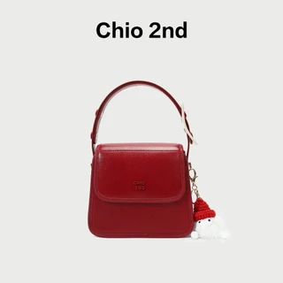 Túi xách nữ Chio2nd chính hãng màu đỏ kèm charm, kích thước 19x7.5x17cm, túi xách thời trang giá tốt