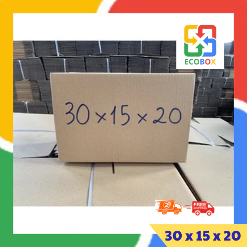 ECOBOX - 30x15x20 COMBO 10 Bìa Catton Hộp Giấy Đóng Hàng
