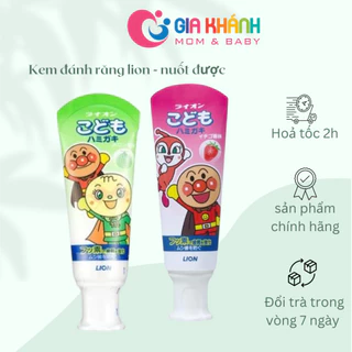 Kem Đánh Răng Lion Nhật Bản Nuốt Được (Kem Đánh Răng Em Bé, Nuốt Được)