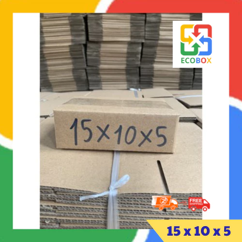 ECOBOX - 15x10x5 COMBO 10 Hộp Catton, Bìa Catton Đóng Gói Hàng