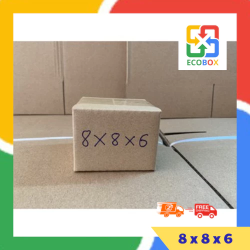 ECOBOX - 8x8x6 COMBO 100 Hộp Catton, Bìa Catton Đóng Gói Hàng