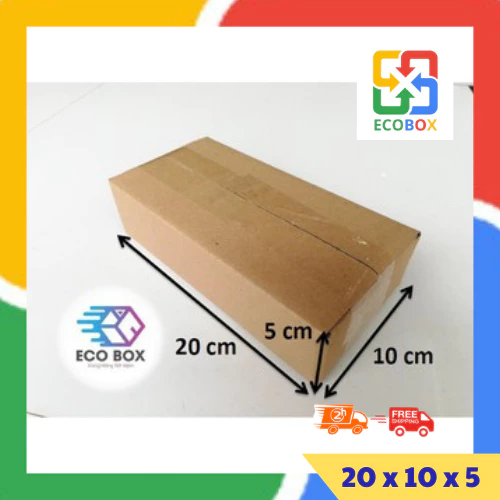 ECOBOX - 20x10x5 COMBO 100 hộp bìa carton đóng hàng