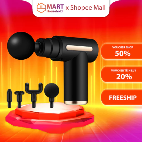 Máy Massage Cầm Tay Mini Smart Gadgets, Súng Massage Cầm Tay Mini Toàn Thân 6 Cấp Độ Chuyên Sâu Đa Năng - DL2