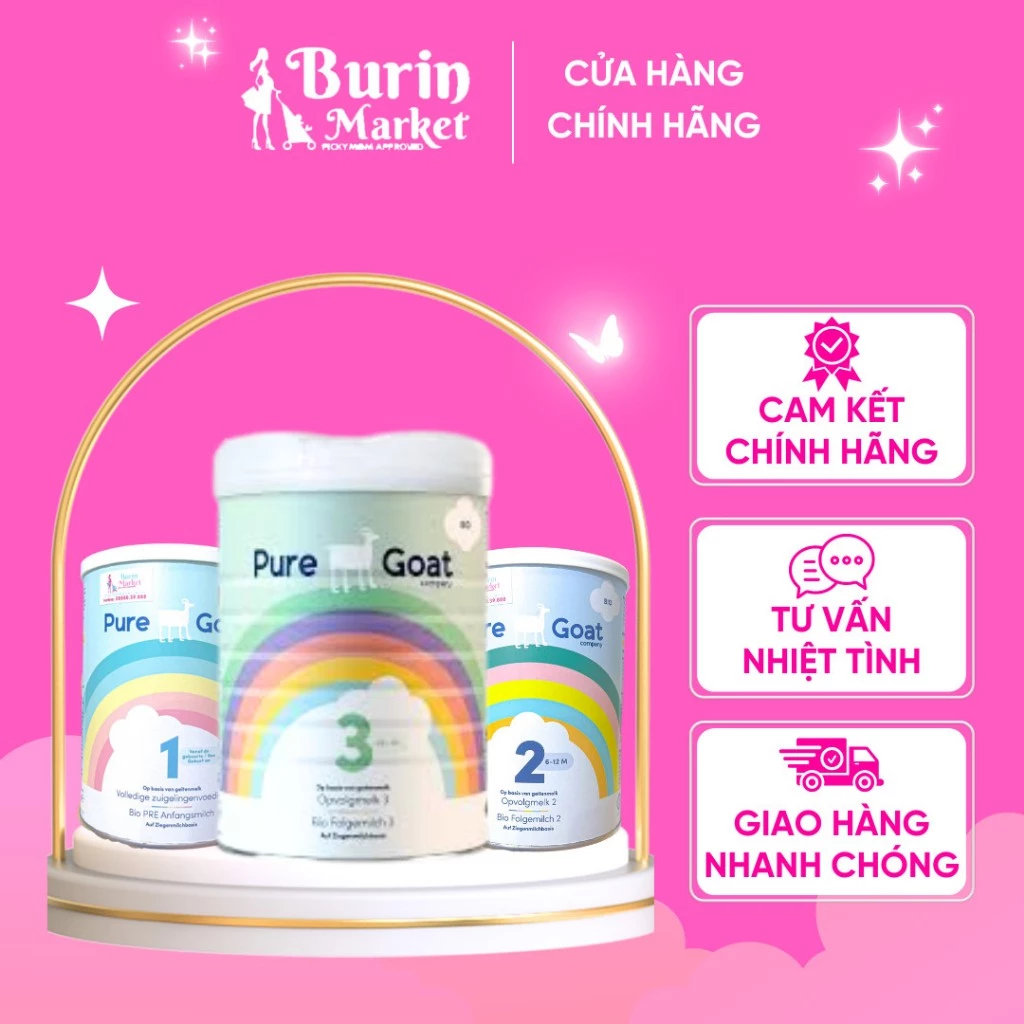 Sữa dê PURE GOAT Hà Lan, sữa công thức giúp bé phát triển toàn diện- Burin Market