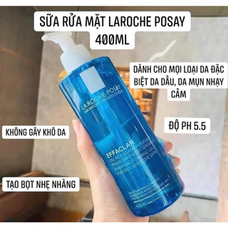 Sữa rửa mặt da dầu mụn La Roche Posay Effaclar Purifying Foaming Gel Cleanser 400ml