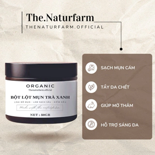 Bột lột mụn Matcha/Than tre Naturfarm [ 50GR ][Sạch mụn, sáng da ]