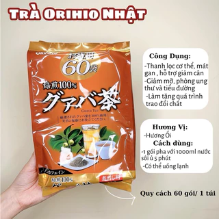 TRÀ ỔI HỖ TRỢ GIẢM CÂN ORIHIRO GUAVA TEA NHẬT BẢN 60 GÓI