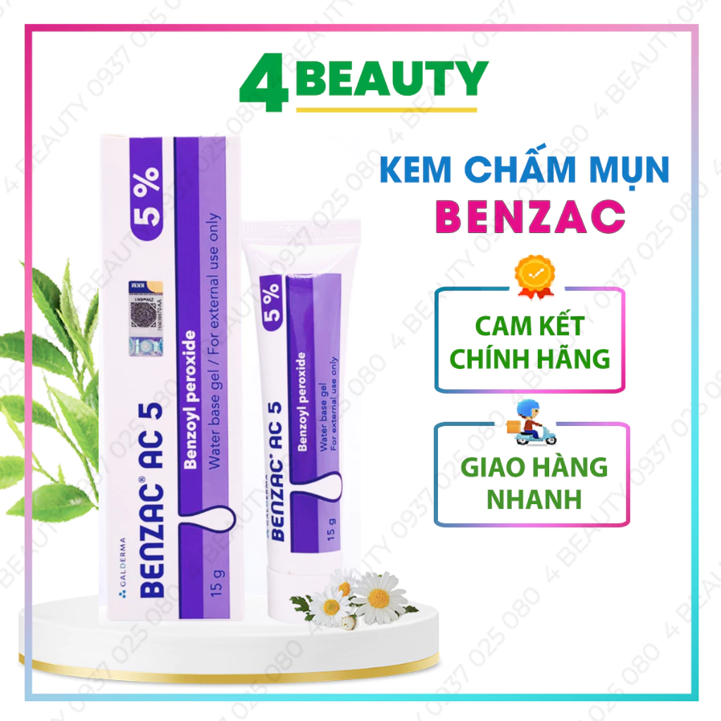 Kem Giảm Mụn Benzac AC Benzoyl Peroxide - 4 BEAUTY