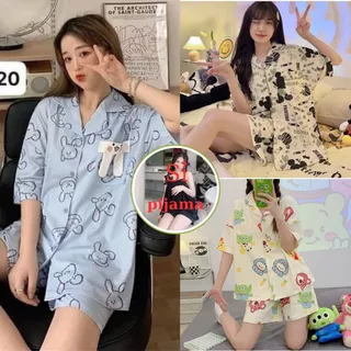 Bộ đồ ngủ pijama mặc cho nữ Cộc Đùi Thường,Đồ ngủ nữ,Đồ bộ mặc nhà,sét bộ pijama mặc nhà MD SHOP