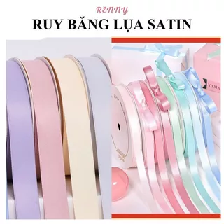 Ruy băng lụa satin, ruy băng vải mềm mại nhiều màu nhiều kích thước