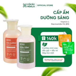 Combo Sữa Tắm Trắng Da, Sữa Dưỡng Thể Cam Trà Cỏ Cây Hoa Lá - Dưỡng Da Trắng Sáng Tự Nhiên Từ Bột Vỏ Cam - 300gr