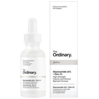 The Ordinary Serum ngừa mụn, sáng da, se khít Niacinamide 10% + Zinc 1% - AHA 30%+BHA 2% 30ml