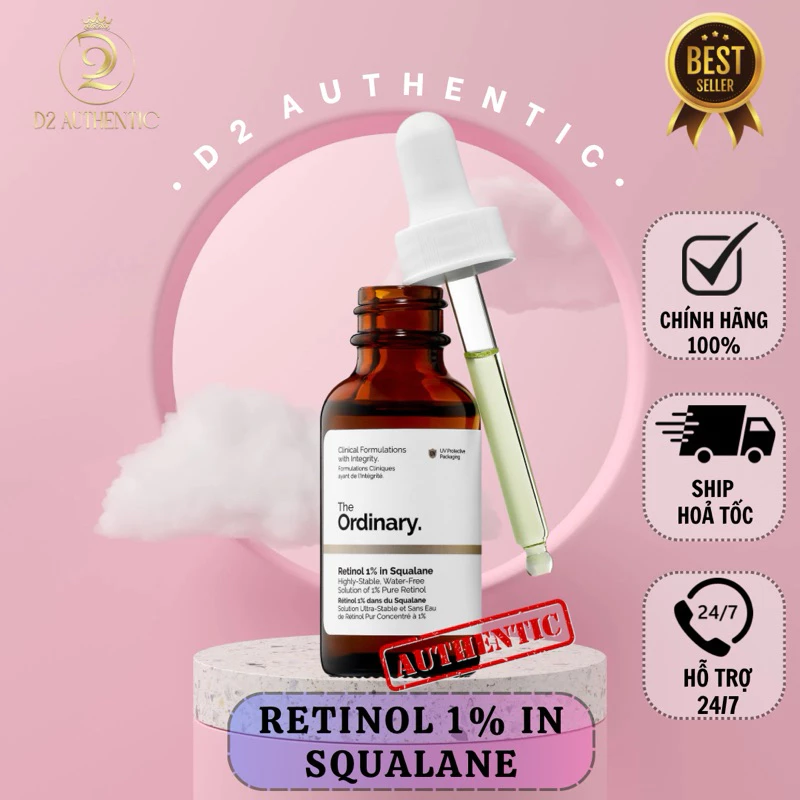 [Auth-Có Bill]Tinh chất Retinol Squalane nồng độ 0.2% - 0.5% - 1% - TheOrdinary