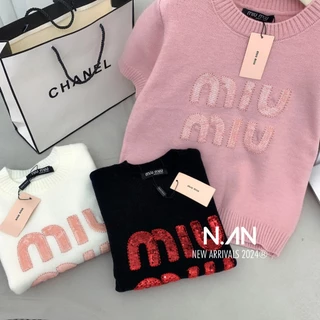 Áo len mtg miu miu đính cườm bling bling hàng QCL1 full tag mác