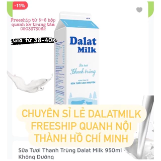 Sữa thanh trùng Đà Lạt Milk 950ml không đường