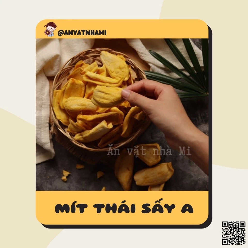 [HÀNG LOẠI A] MÍT THÁI SẤY NGUYÊN MIẾNG TÚI 500GR