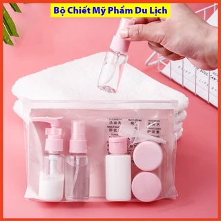 Bộ Chiết Mỹ Phẩm 7 Món Tiện Lợi Nhiều Màu Sắc Phù Hợp Cho Đi Du Lịch Thiết Kế Đơn Giản Tiện Dụng