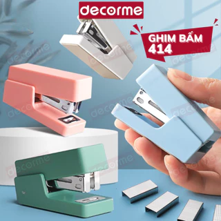 Dập Ghim Học Sinh Văn Phòng Decorme Mini 414 Bấm 15 Trang Ghim Bấm Giấy Dễ Thương Nhỏ Gọn Tiện Lợi