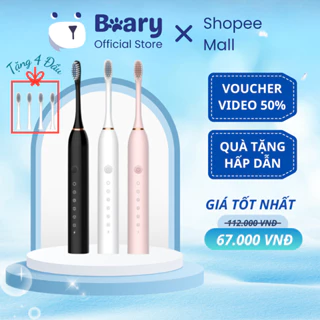 Bàn Chải Điện Đánh Răng METIS Chế Độ Rung Sóng Âm Lông Mềm Chống Nước IPX7 Dung Lượng Pin 800mah Kèm 4 Đầu Thay Thế SNX3