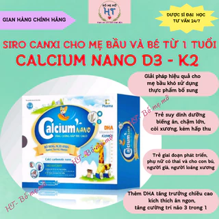 Calcium Nano D3K2 hộp 20 ống bổ sung acid amin giúp bé ăn ngon, tăng cường hấp thụ canxi, cải thiện suy dinh dưỡng